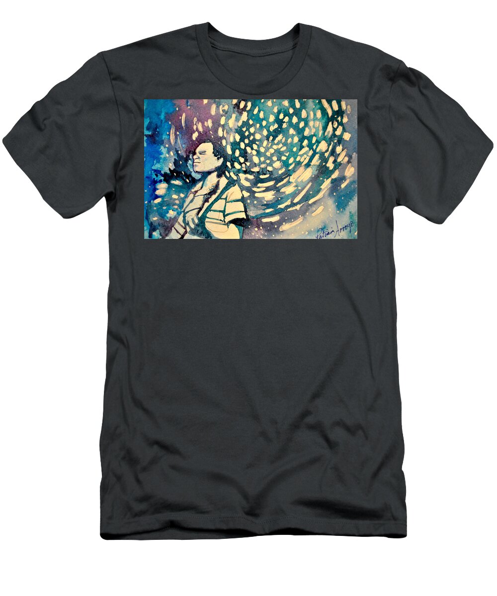 Umphrey's Mcgee T-Shirt featuring the painting The Um Swirl by Patricia Arroyo