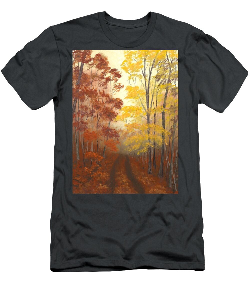 Ozark National Forest T-Shirt featuring the painting Timber Road by Garry McMichael