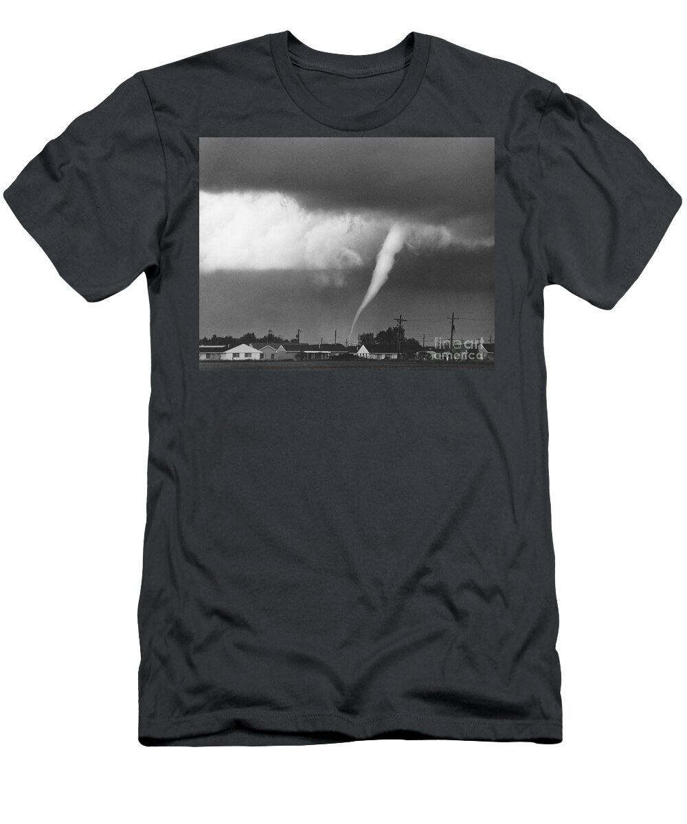 Weather T-Shirt featuring the photograph Tornado in Indiana by David Petty and Photo Researchers