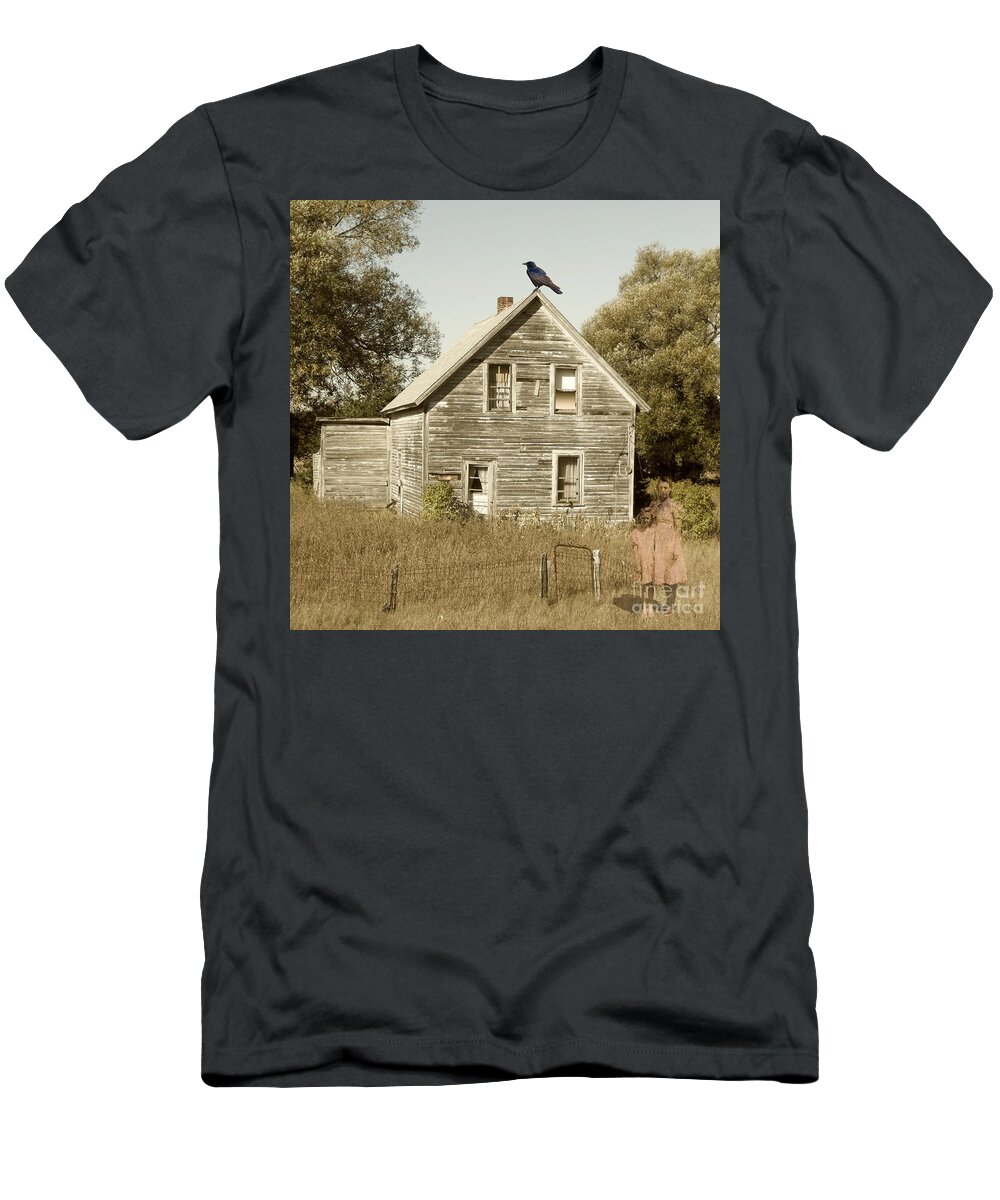 Living In The Past T-Shirt featuring the digital art Trapped in Past Tense by Desiree Paquette