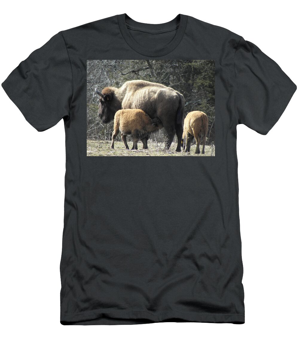 Buffalo T-Shirt featuring the photograph Twins XOXO by Kim Galluzzo
