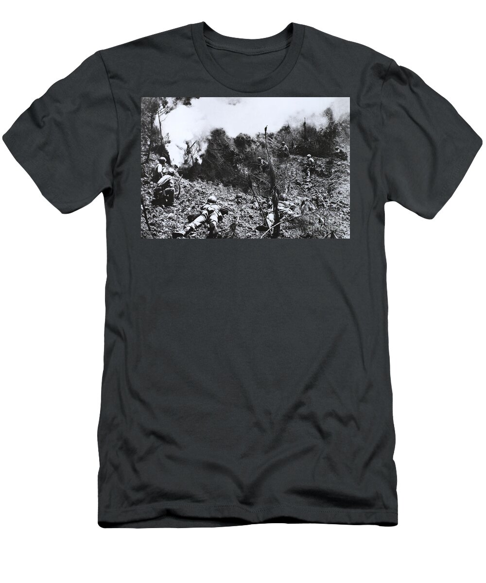 War T-Shirt featuring the photograph U.s. Marines In Okinawa by Omikron