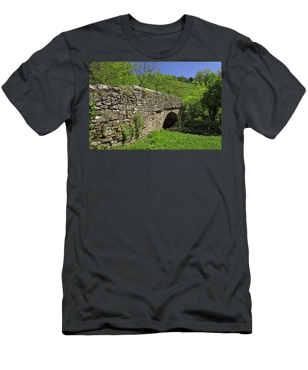 Britain T-Shirt featuring the photograph Viator's Bridge at Milldale - Staffordshire by Rod Johnson