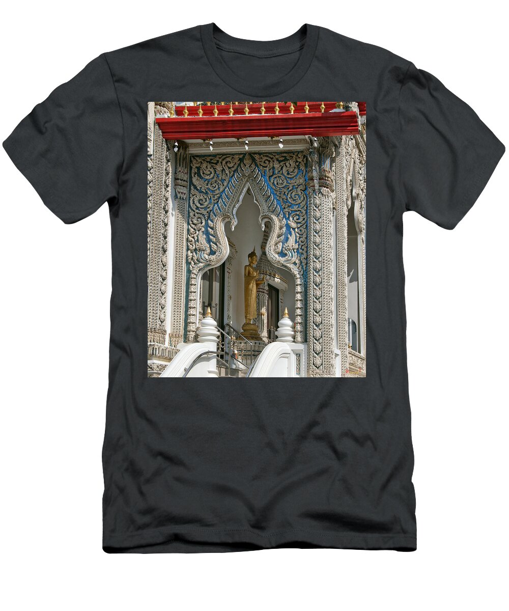 Bangkok T-Shirt featuring the photograph Wat Suan Phlu Ubosot East Portico DTHB1133 by Gerry Gantt