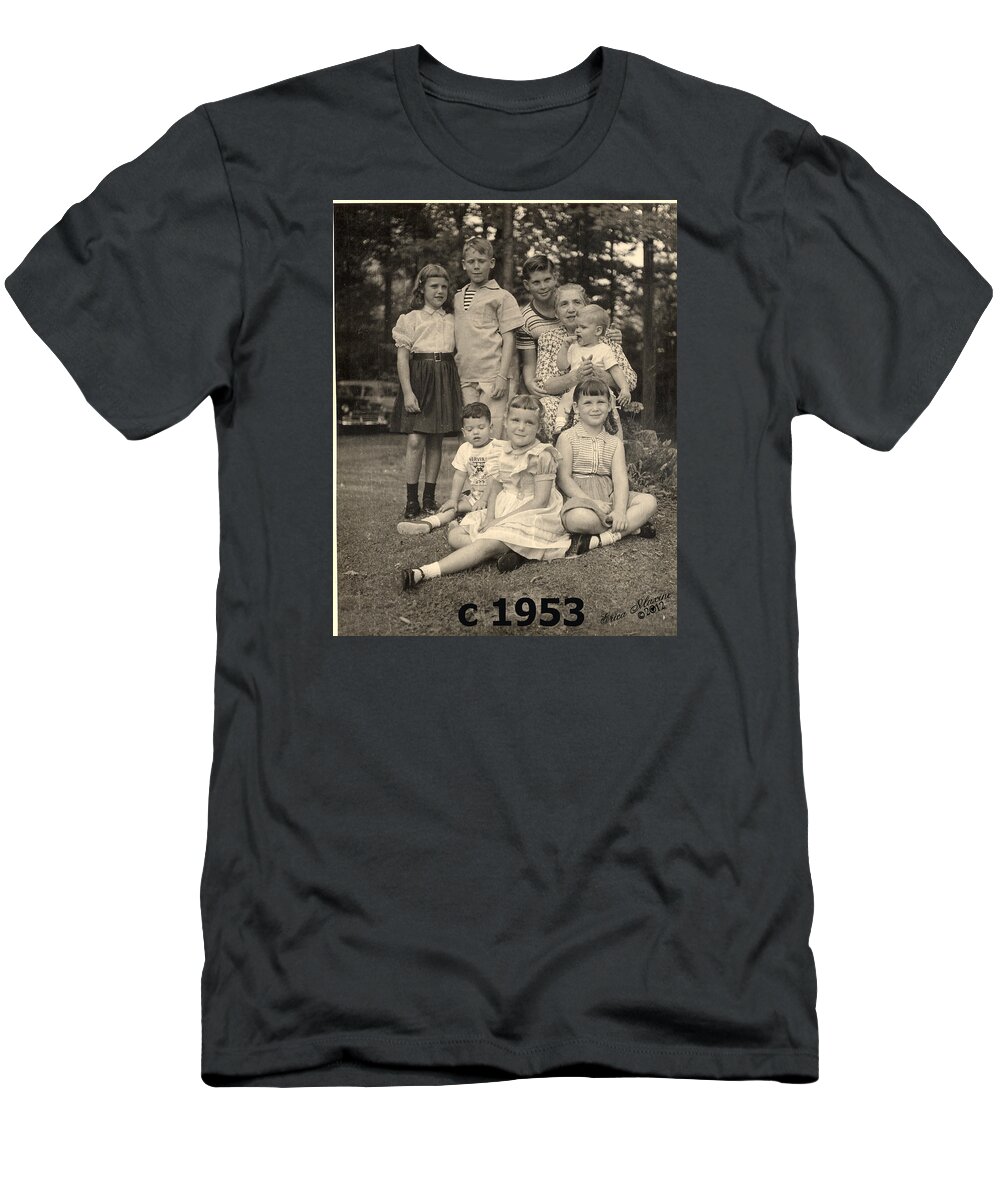 Sooc T-Shirt featuring the photograph WEINER COUSINS c 1953 by Ericamaxine Price