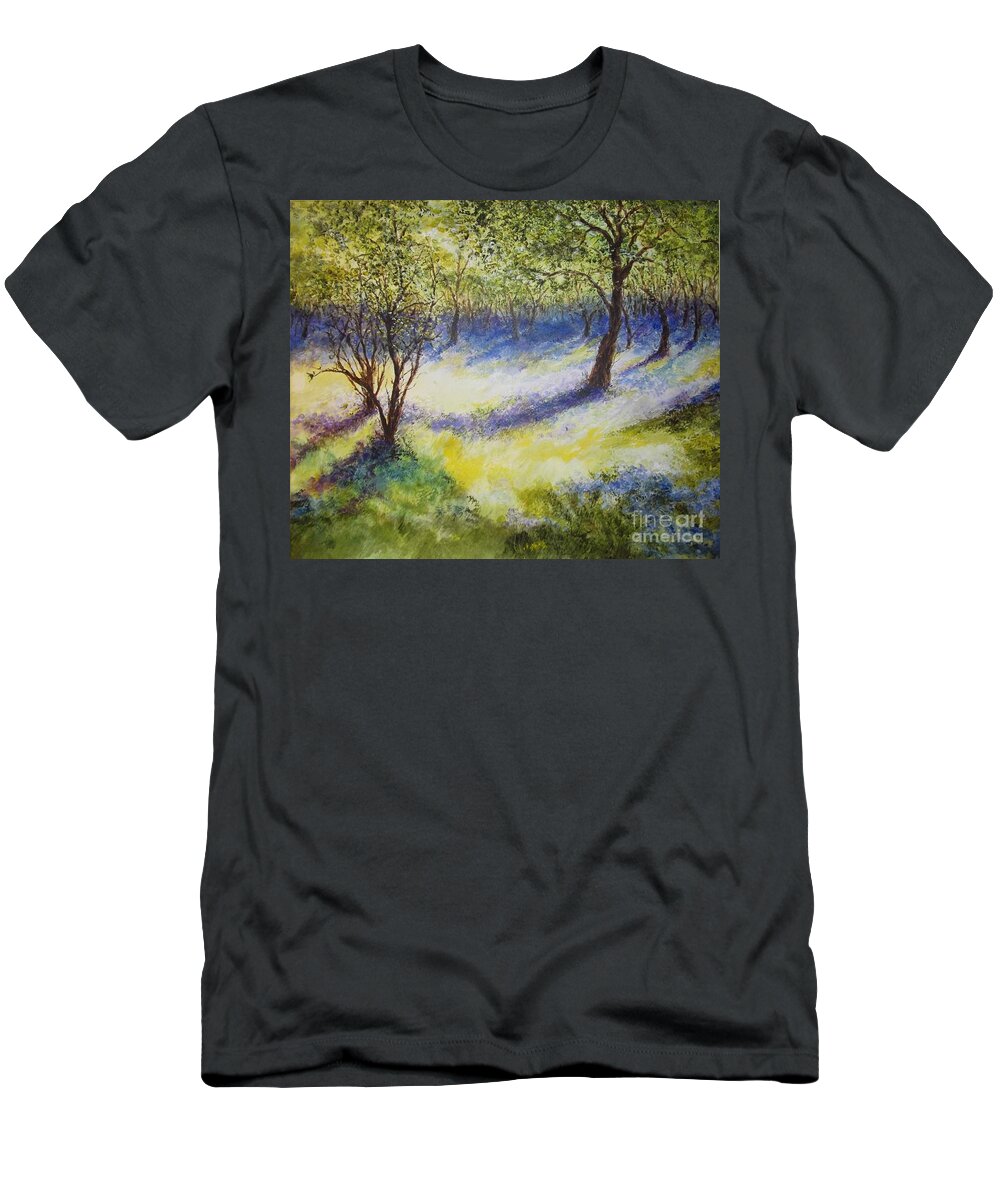 Spiritual Energy T-Shirt featuring the painting Where Spirits Dance... by Lizzy Forrester