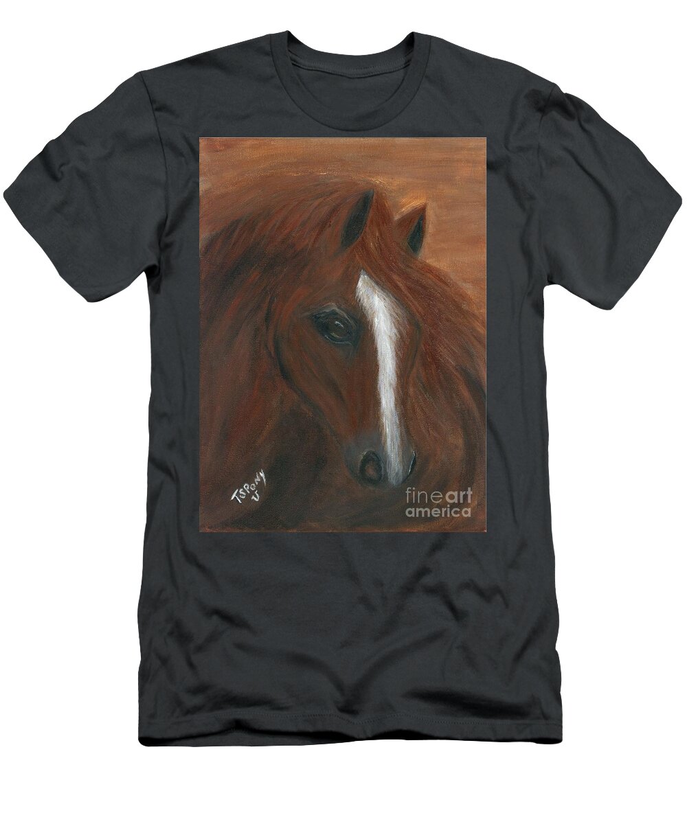 Wild T-Shirt featuring the painting Wildfire by Barbie Batson
