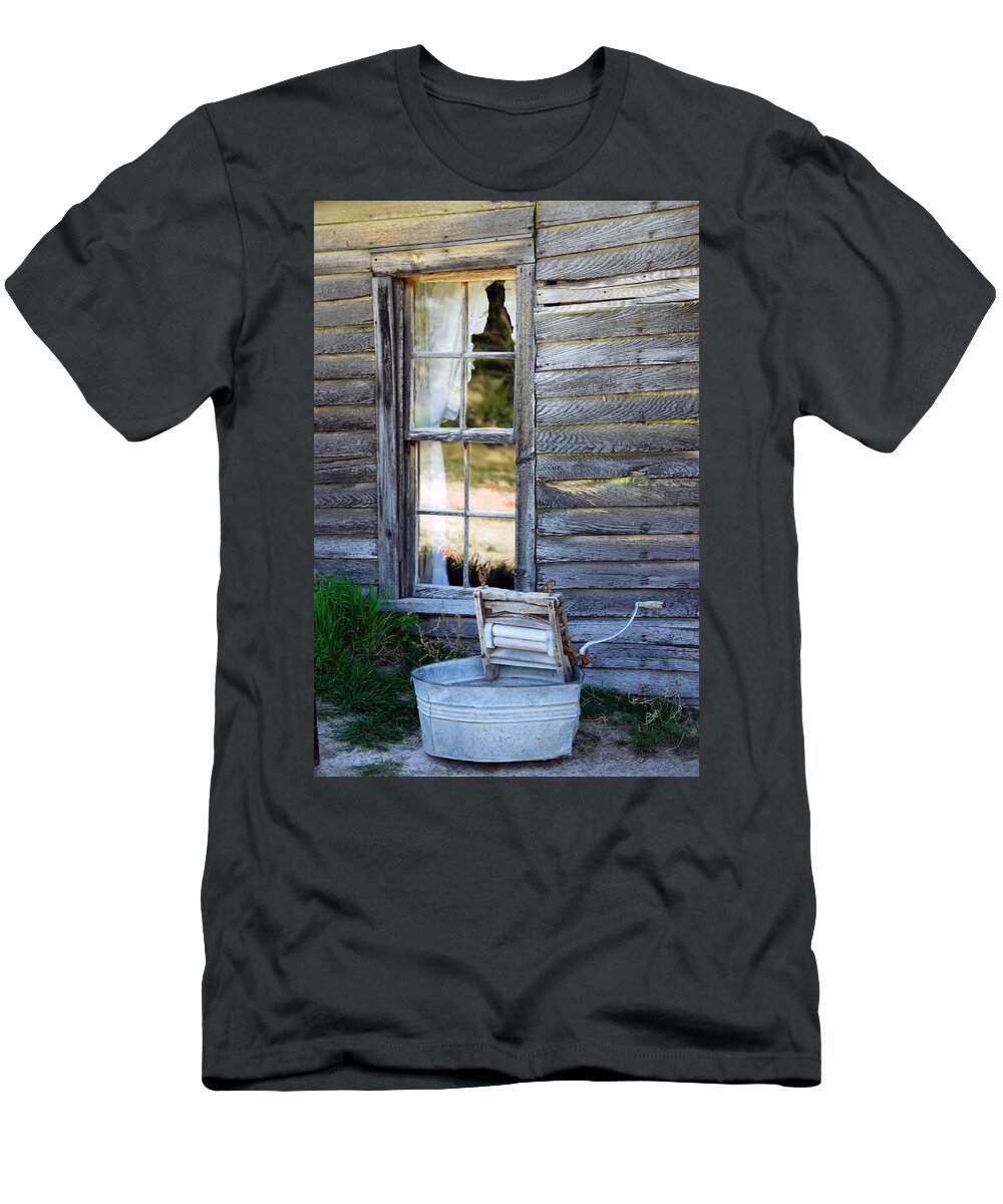 Window T-Shirt featuring the photograph Window on Prairie Life by Judy Hall-Folde