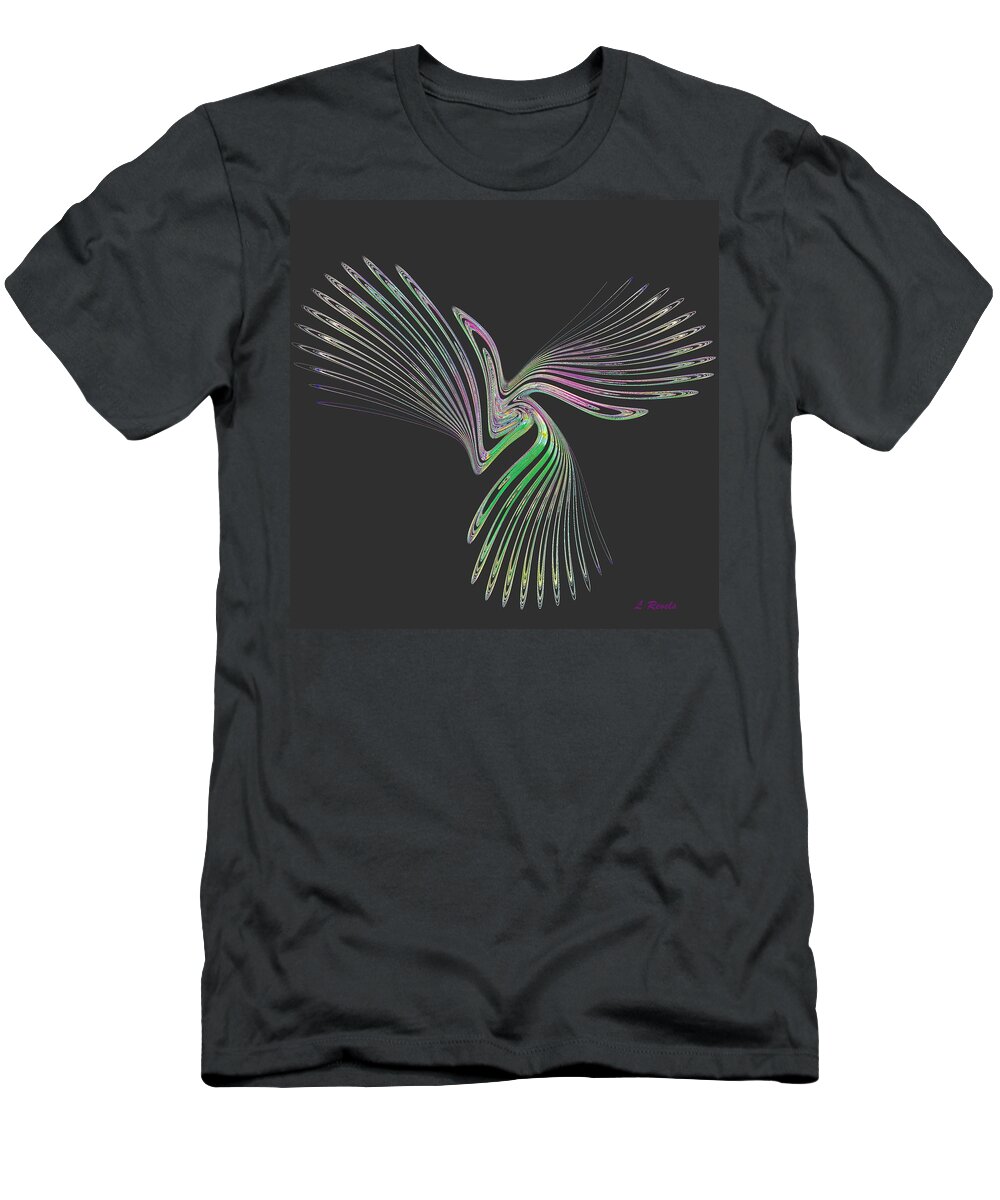 Wing T-Shirt featuring the digital art Wings of Icarus by Leslie Revels