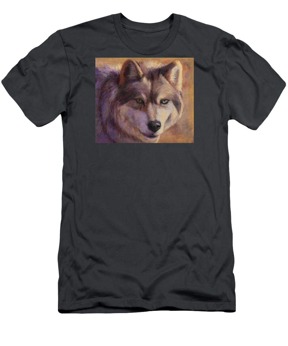 Wolf T-Shirt featuring the painting Wolf Study by Billie Colson