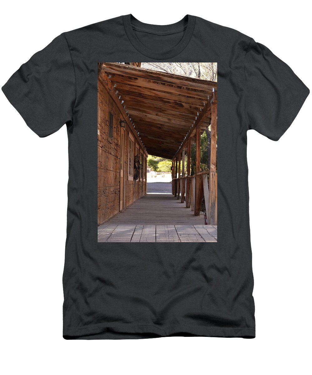 Wooden Side Walk T-Shirt featuring the photograph Wooden Walk by Diane montana Jansson