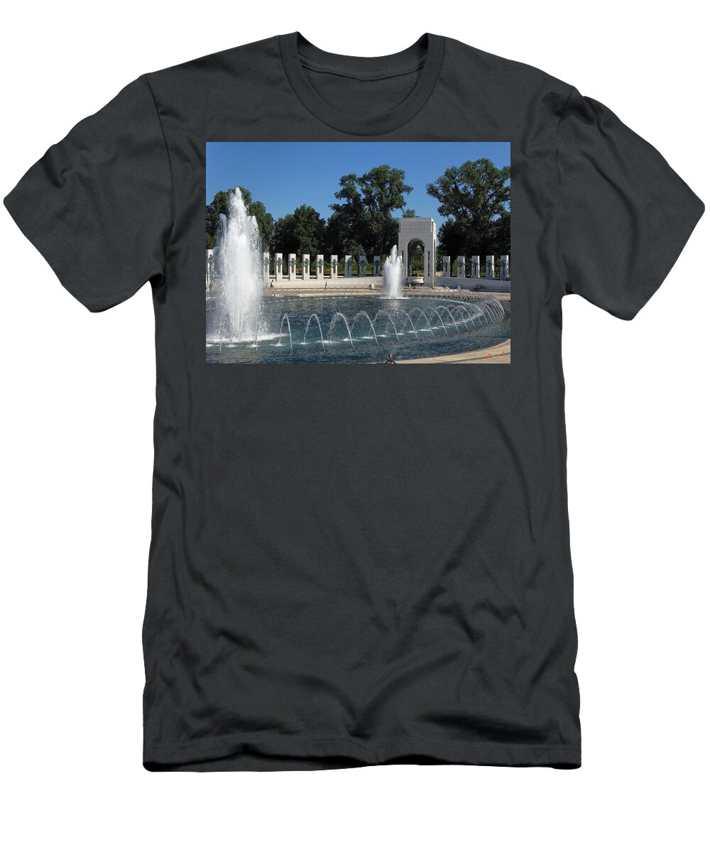 Scenic T-Shirt featuring the photograph World War II Memorial--Atlantic Pavilion DS039 by Gerry Gantt