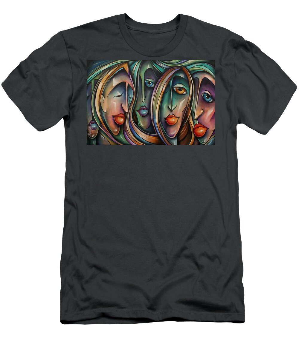 Urban T-Shirt featuring the painting ' Masks' by Michael Lang