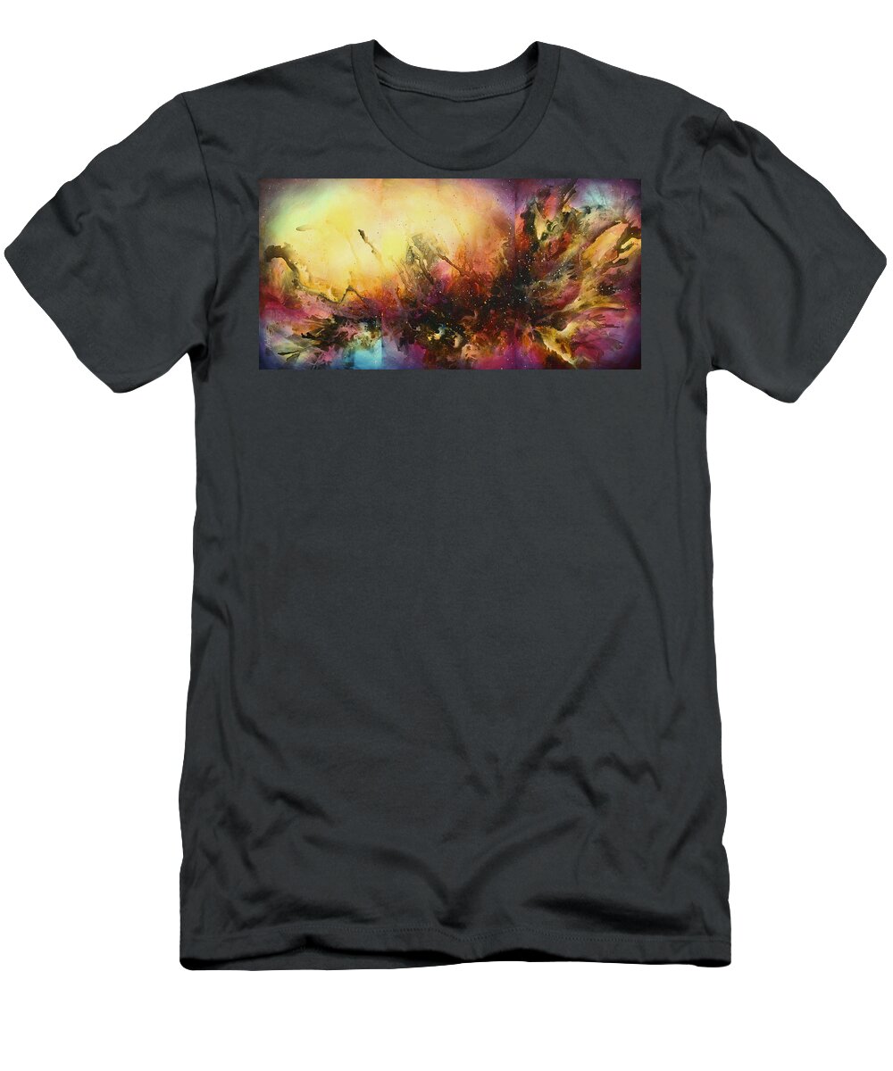 Abstract T-Shirt featuring the painting ' Visions ' by Michael Lang