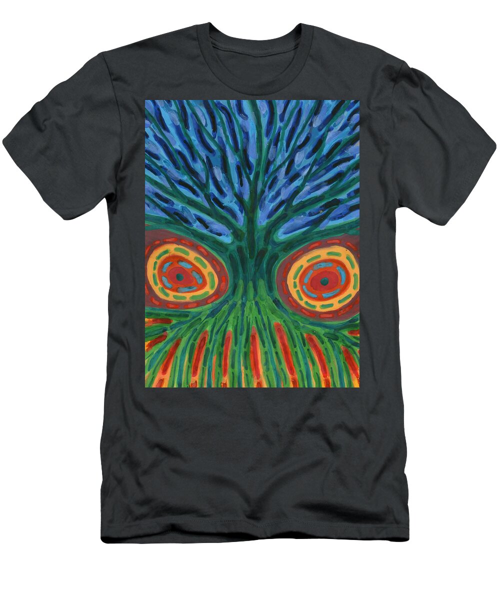 Colour T-Shirt featuring the painting I See You by Wojtek Kowalski