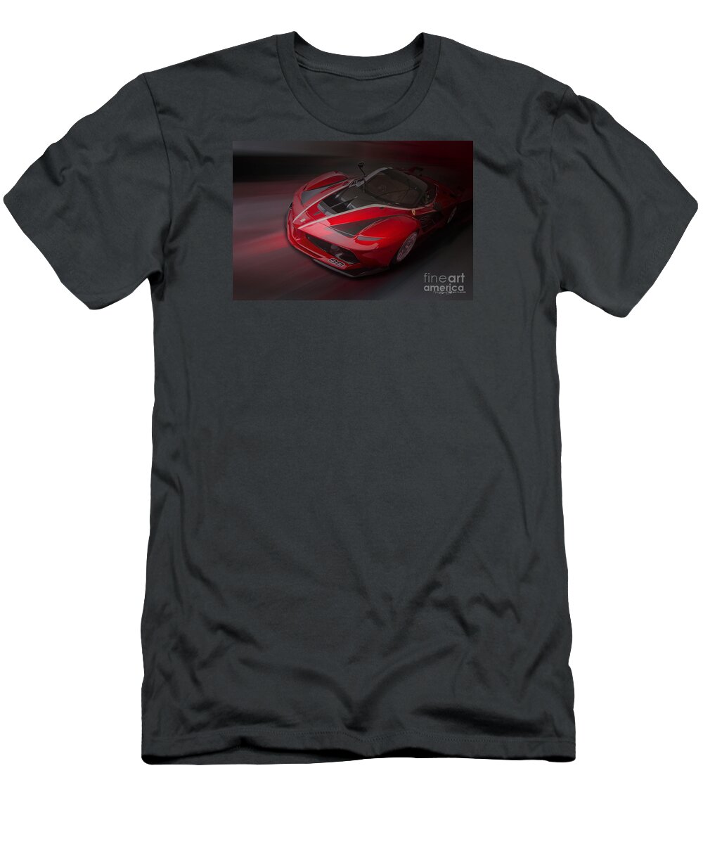 La Ferrari Fxx K T-Shirt featuring the digital art La Ferrari FXX K by Roger Lighterness