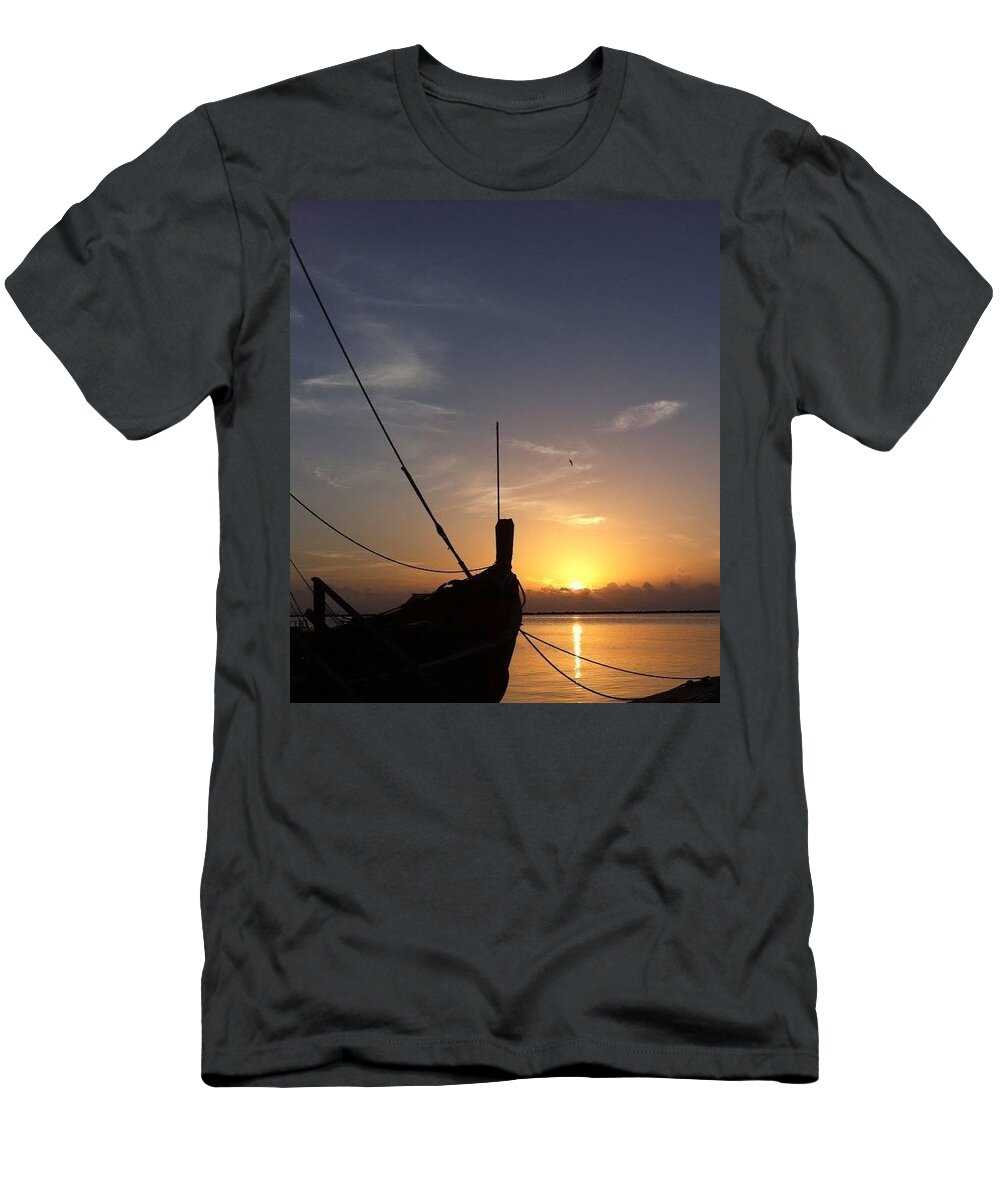 Fishing T-Shirt featuring the photograph A Sailors Last Request by John Glass