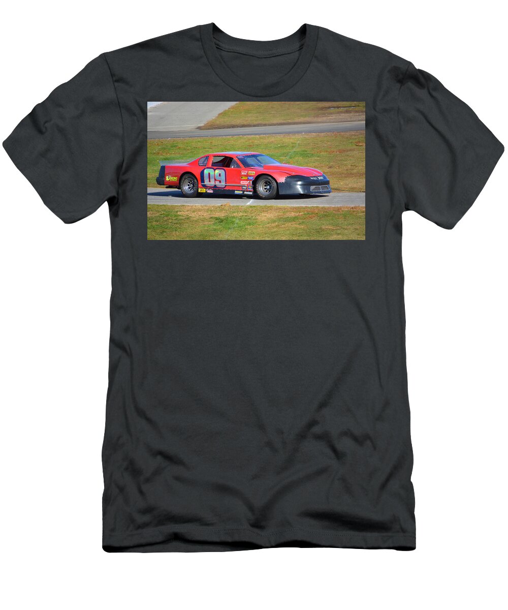 Thompson Speedway T-Shirt featuring the photograph 09 on Pit Lane by Mike Martin