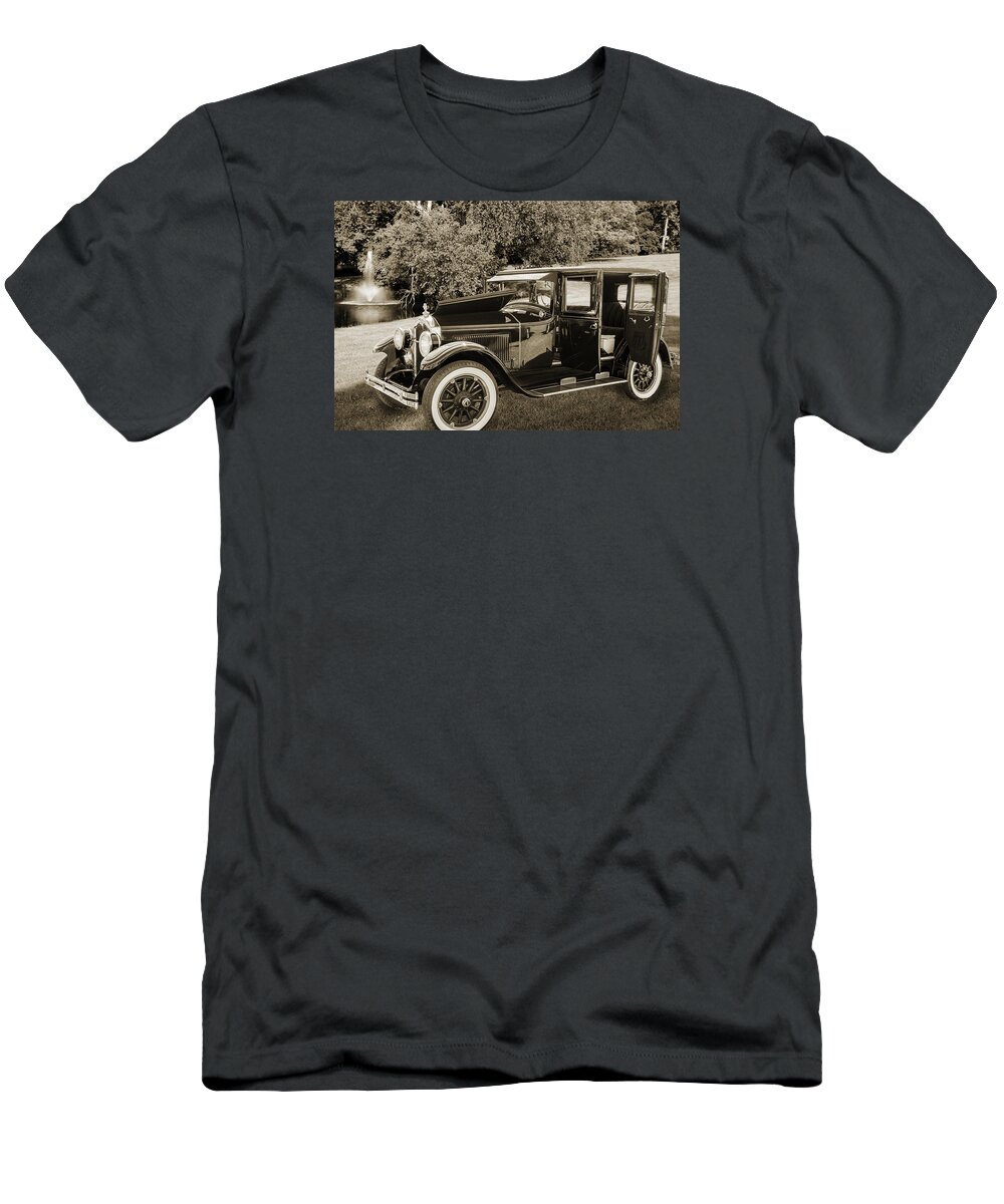 1924 Buick Duchess T-Shirt featuring the photograph 1924 Buick Duchess Antique Vintage Photograph Fine Art Prints 10 #3 by M K Miller