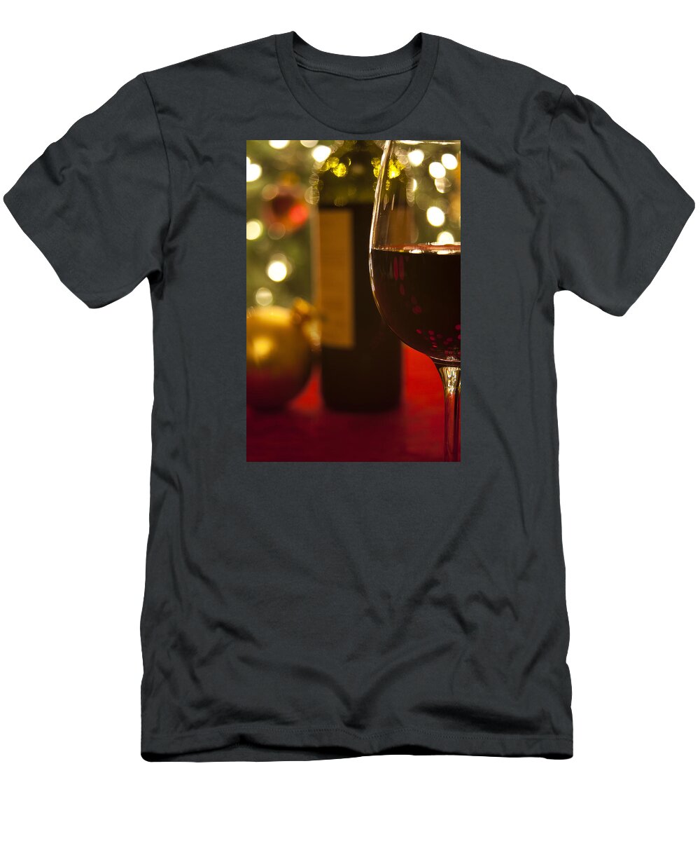 Christmas T-Shirt featuring the photograph A Drink by the Tree #3 by Andrew Soundarajan