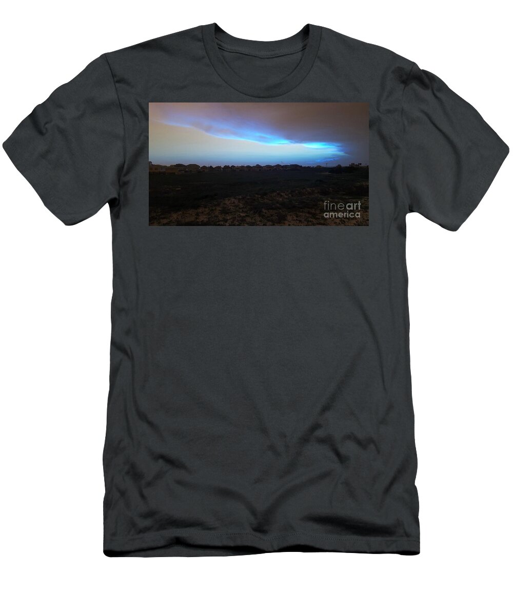 Blue T-Shirt featuring the photograph Alternate Sunset Blue by Rachel Hannah