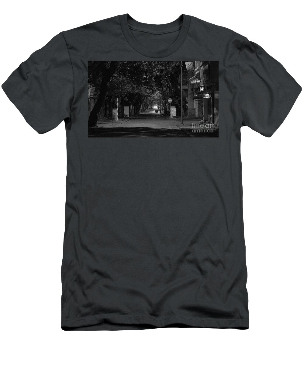 Vietnam T-Shirt featuring the photograph 1 am Empty Street Hanoi by Chuck Kuhn