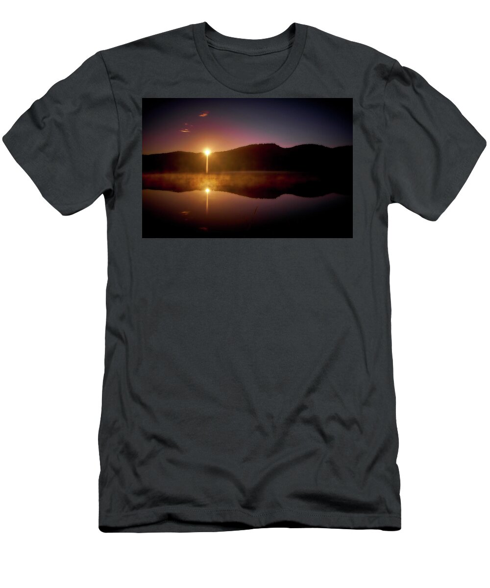 River T-Shirt featuring the photograph At The Waters Edge by Loni Collins