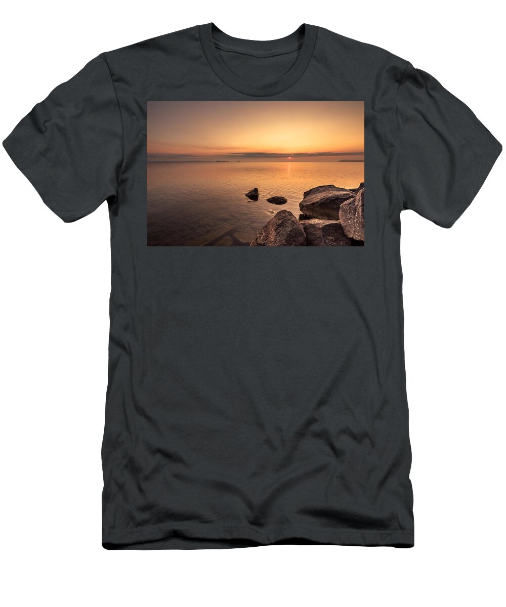 Sunrise T-Shirt featuring the photograph Sunrise at Sibbald Point #4 by Aqnus Febriyant