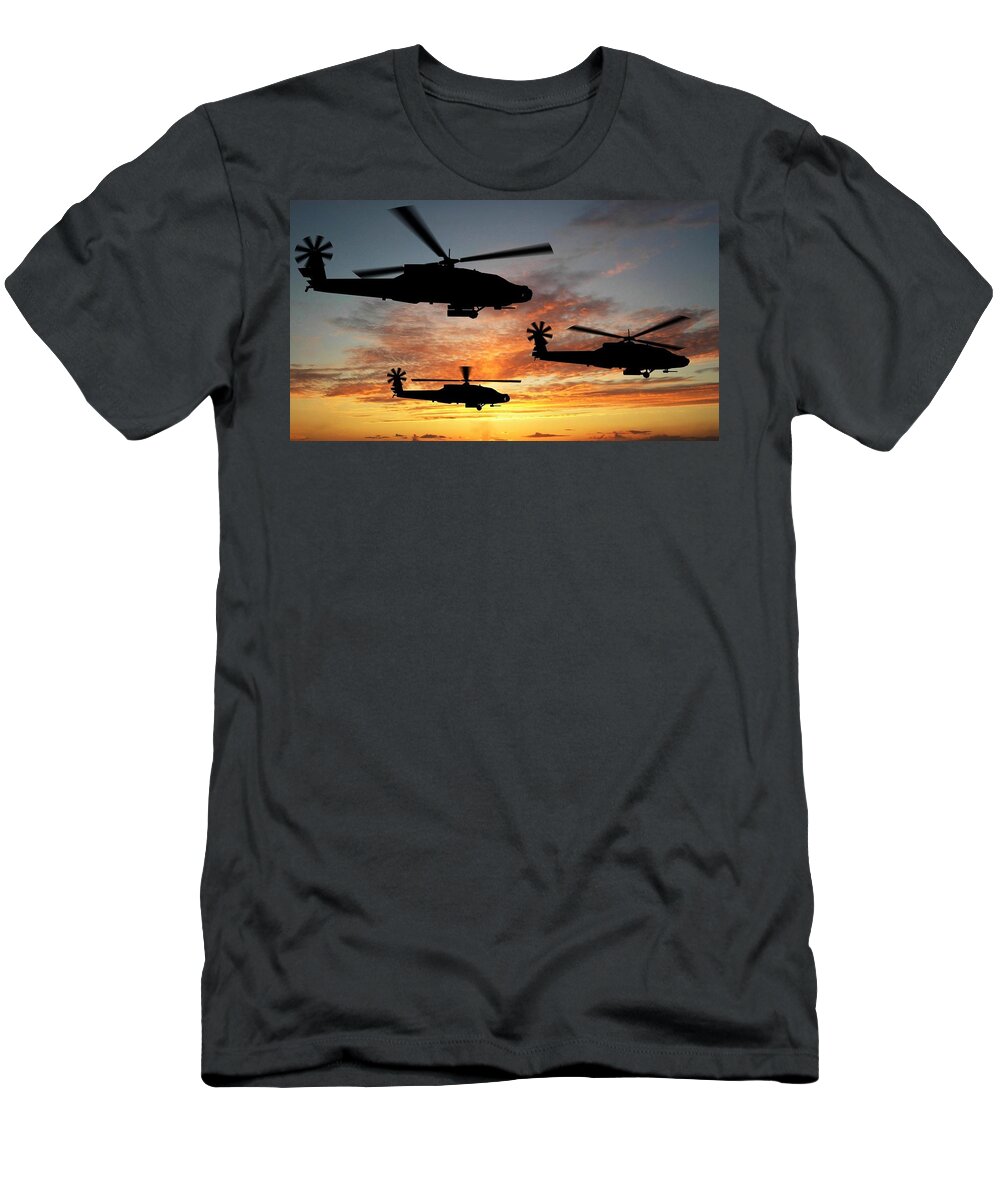 Boeing Ah-64 Apache T-Shirt featuring the photograph Boeing Ah-64 Apache #1 by Jackie Russo