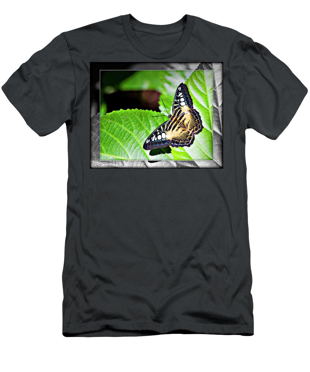 Butterfly T-Shirt featuring the digital art Butterfly 13c by Walter Herrit