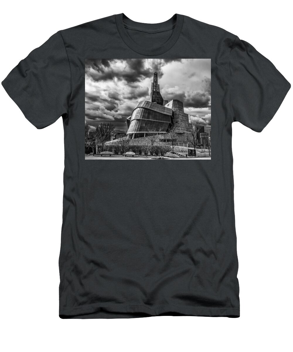 Winnipeg T-Shirt featuring the photograph Canadian Museum for Human Rights #2 by Tom Gort