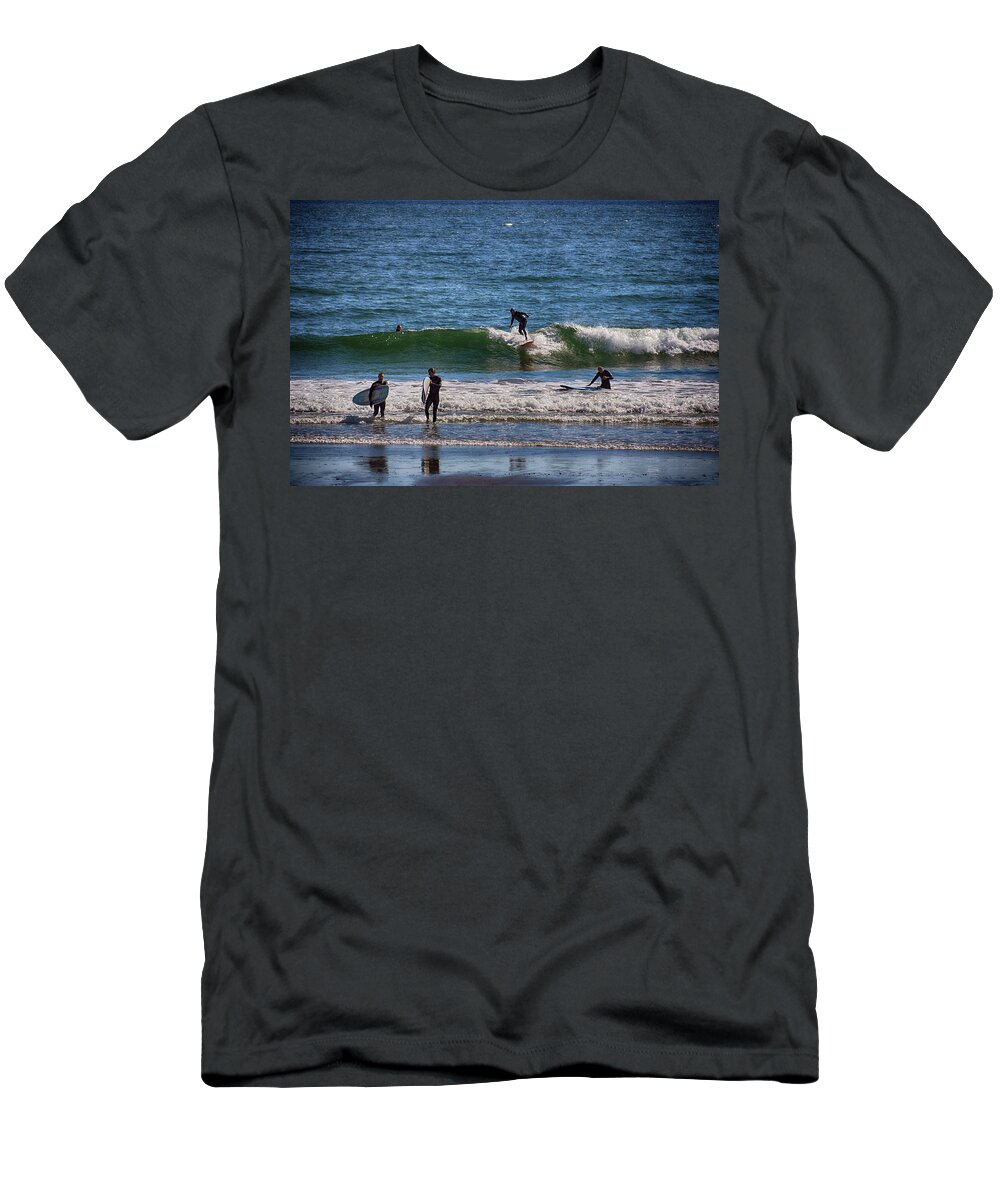 Ocean T-Shirt featuring the photograph Catching A Wave #2 by Tricia Marchlik