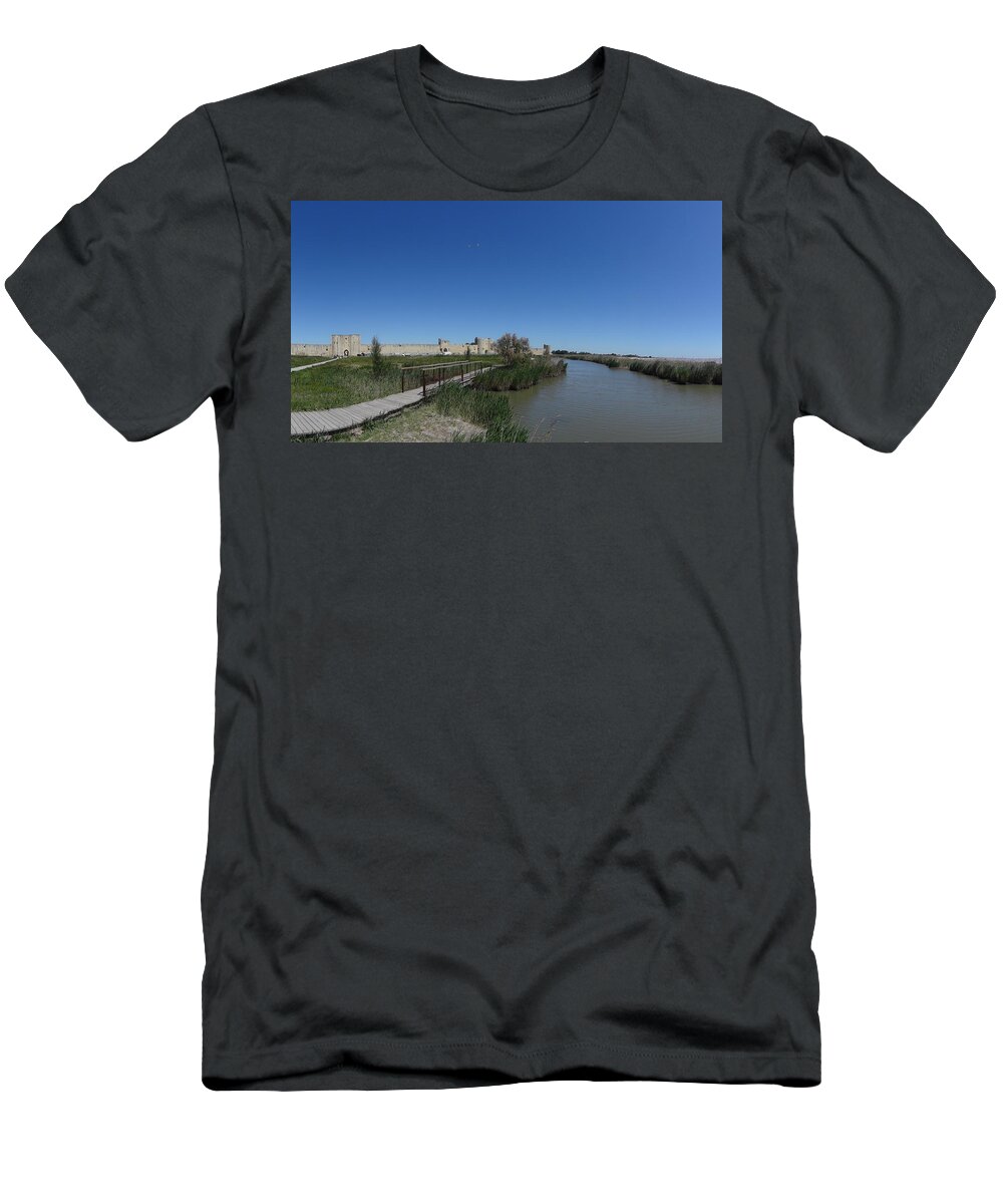  T-Shirt featuring the photograph Cattle of Saint Louis in Aigues Morte #1 by Andres Chauffour