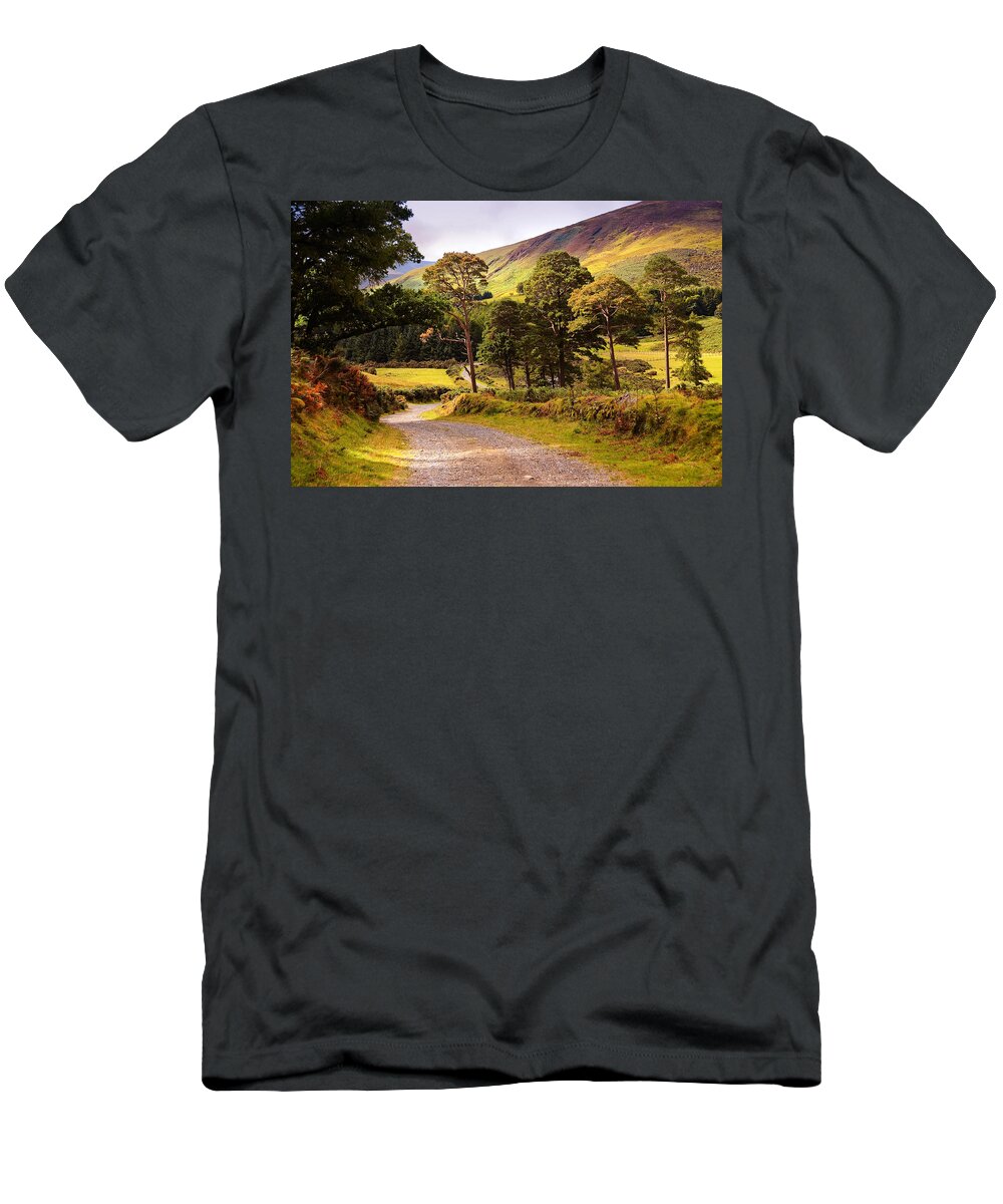 Ireland T-Shirt featuring the photograph Celtic Spirit. Wicklow Mountains. Ireland #2 by Jenny Rainbow