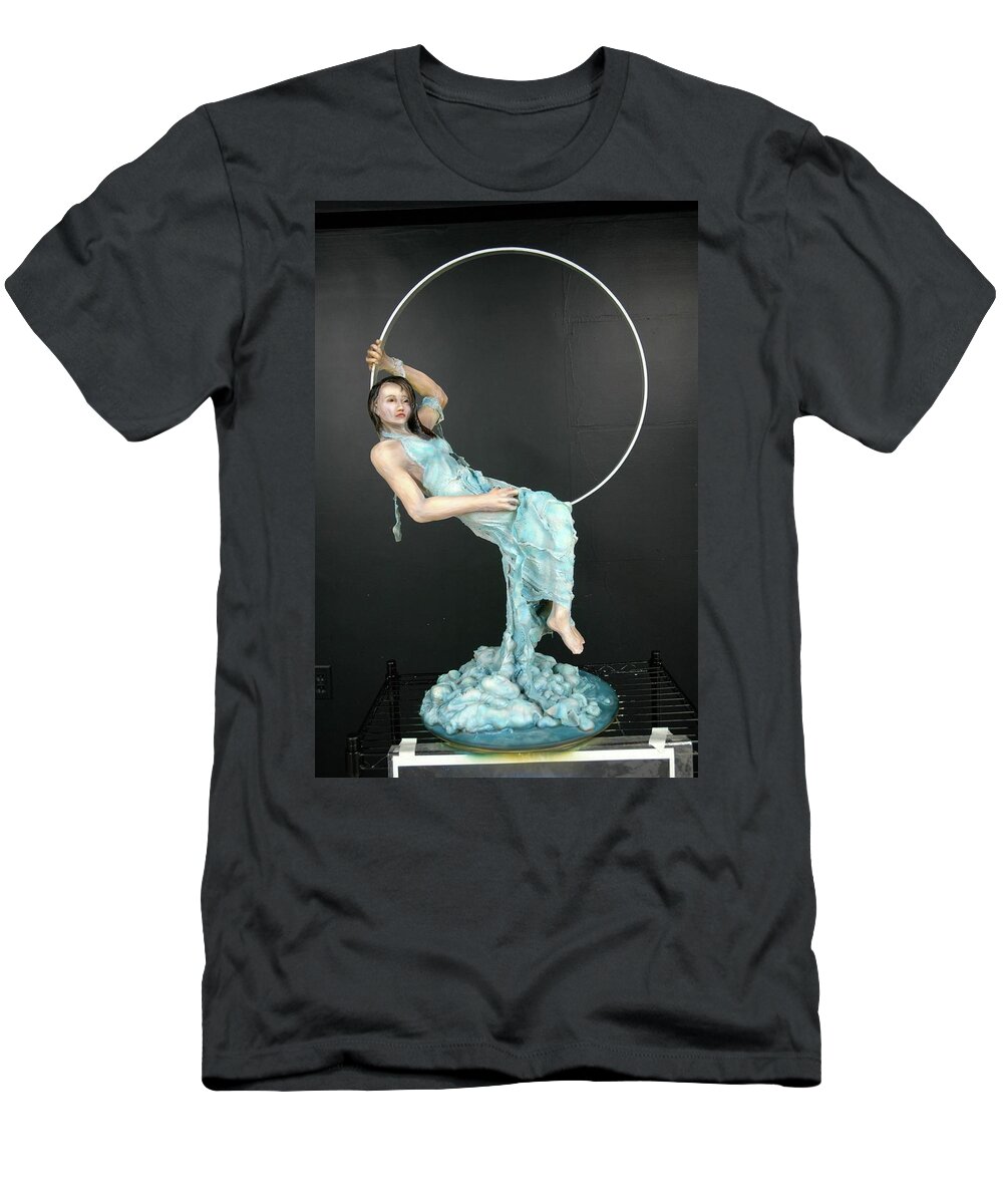  T-Shirt featuring the sculpture Charles Hall - Creative Arts Program - New Moon by Wayne Pruse