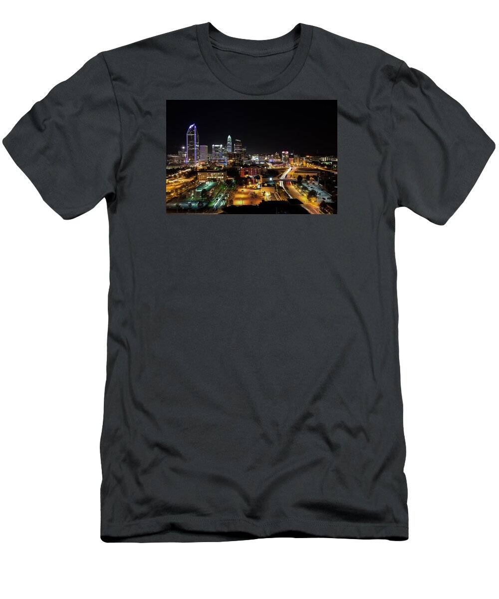 Charlotte T-Shirt featuring the photograph Charlotte Skyline #1 by Serge Skiba