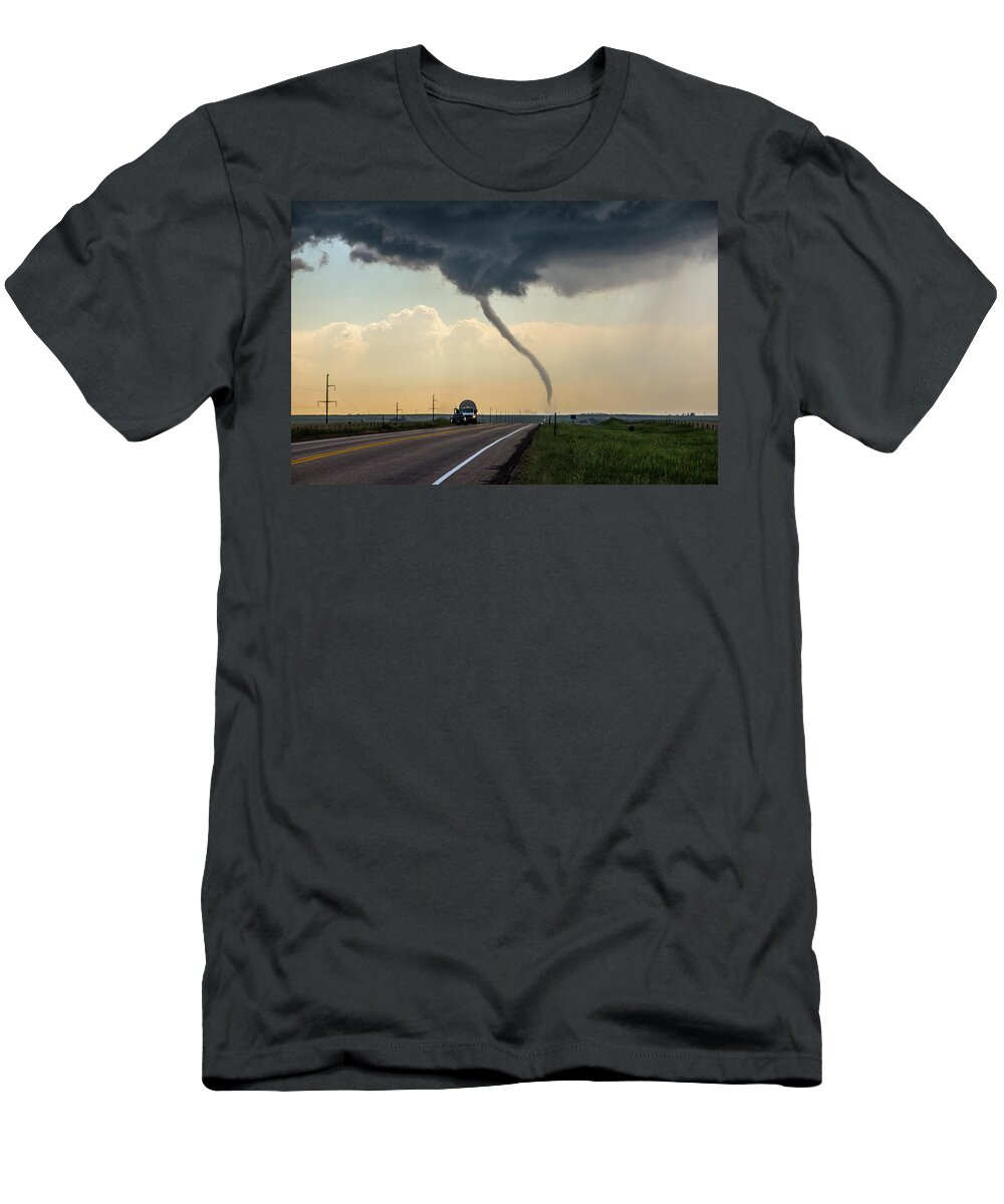 Nebraskasc T-Shirt featuring the photograph Chasing Naders in Wyoming 035 #2 by NebraskaSC
