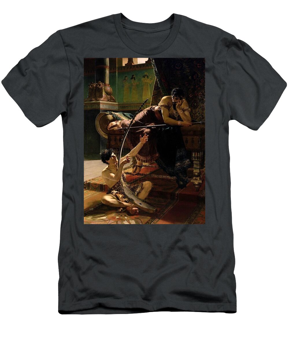 Julius Kronberg T-Shirt featuring the painting David and Saul by Julius Kronberg