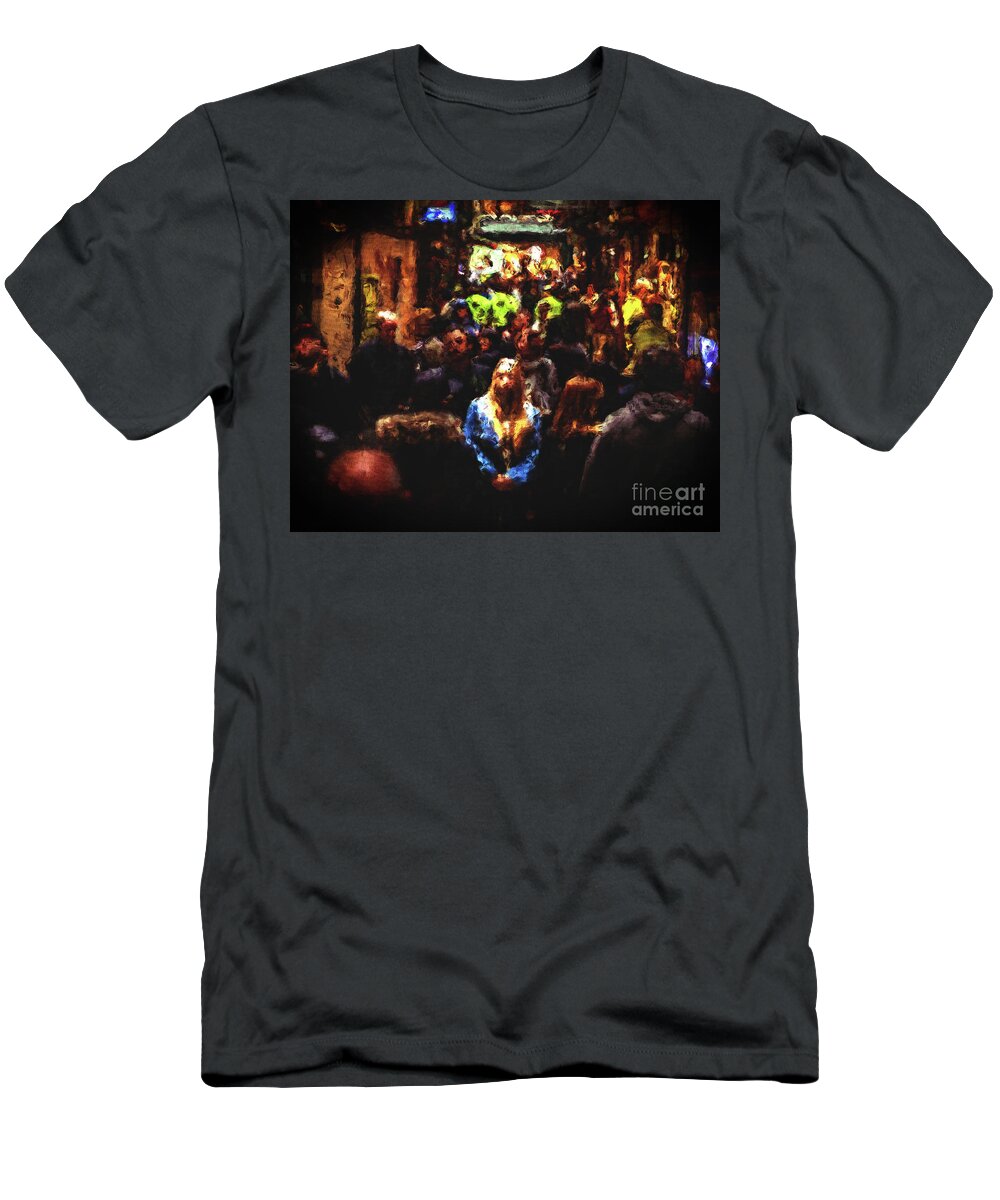 Subway T-Shirt featuring the digital art Faces In The Crowd #1 by Phil Perkins