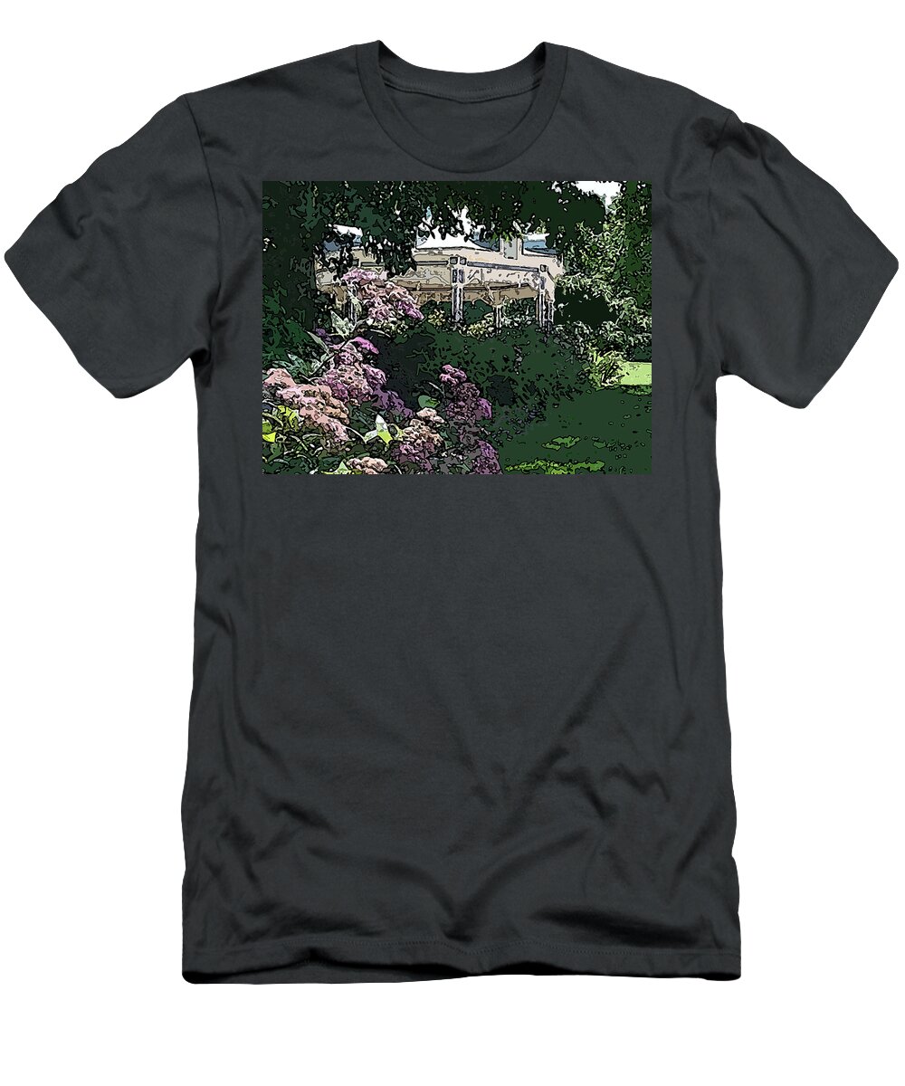 Landscape T-Shirt featuring the photograph Fellows Gazebo #1 by James Rentz