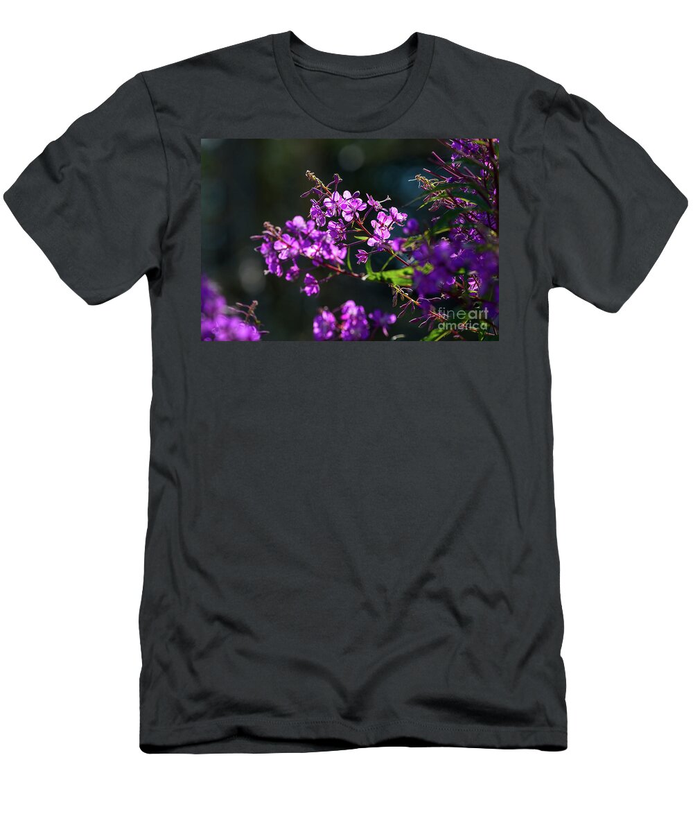 Flowers T-Shirt featuring the photograph Fireweed flowers #2 by Les Palenik