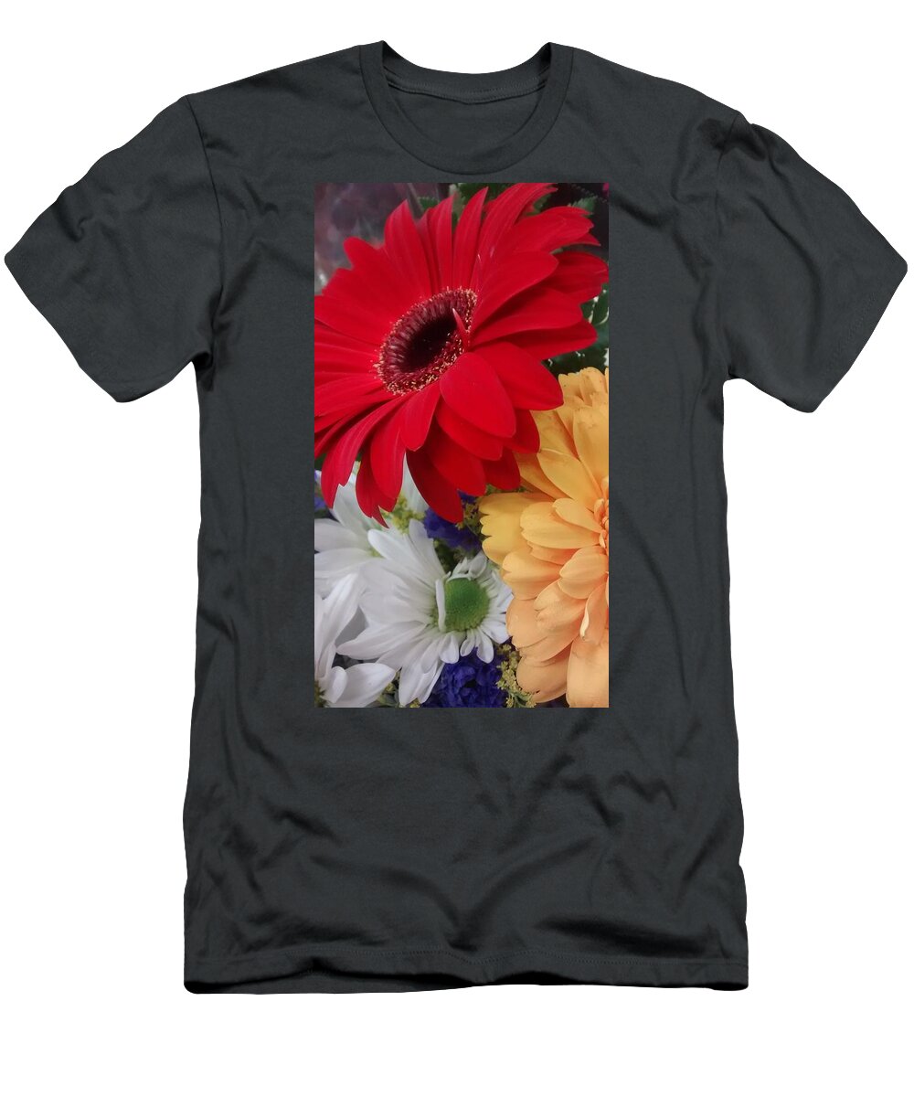 Red T-Shirt featuring the photograph Flower collection #1 by Sylvester Wofford
