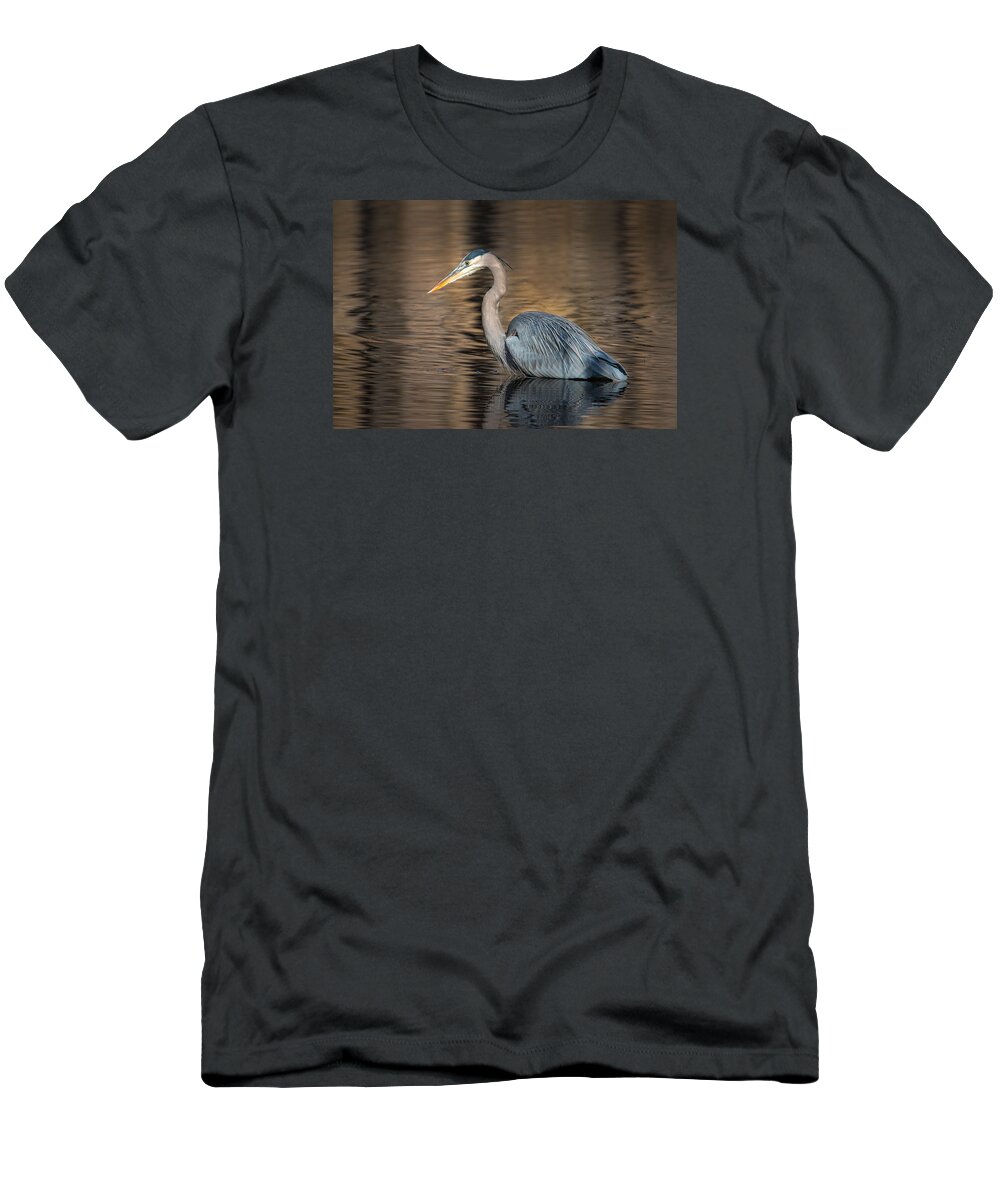  T-Shirt featuring the photograph Great Blue Heron #1 by Kevin Giannini