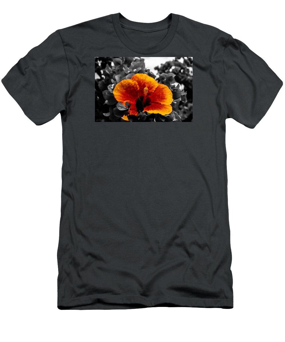 Flower T-Shirt featuring the photograph Hibiscus Beauty by Randy Sylvia