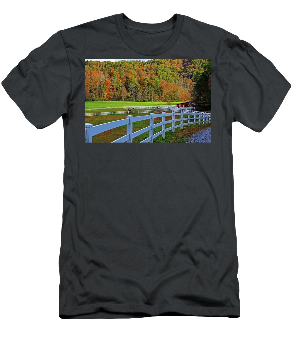 Horse T-Shirt featuring the photograph Horse Farm by Richard Krebs