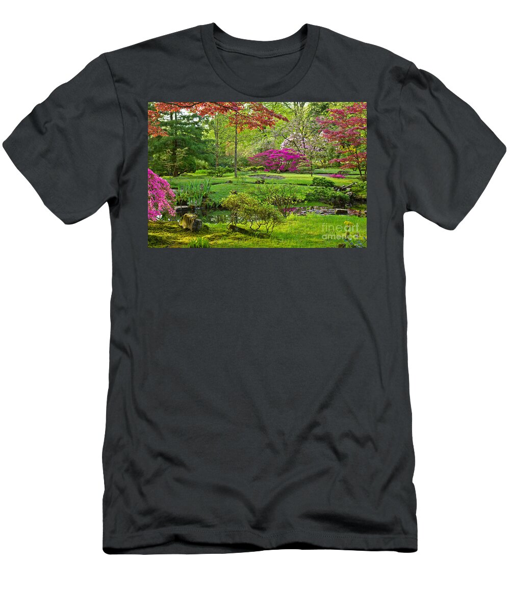 Japanese T-Shirt featuring the photograph Japanese garden by Anastasy Yarmolovich