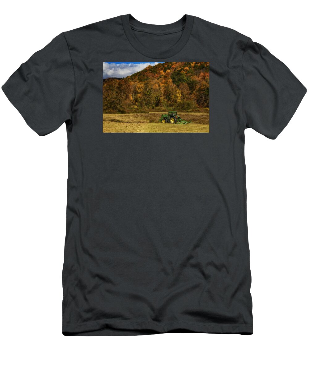 John Deere T-Shirt featuring the photograph John Deere Tractor by Susan Candelario