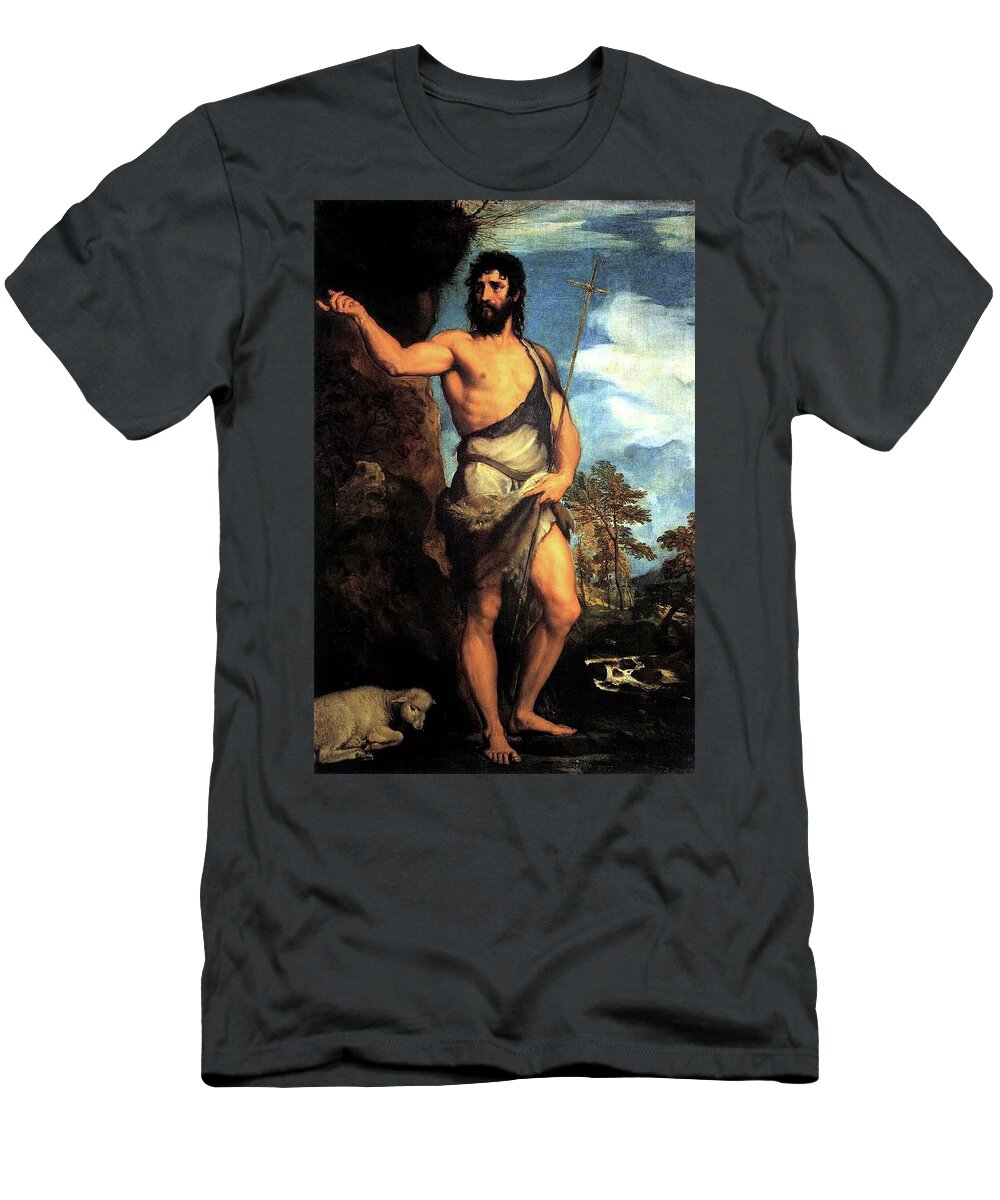 Venice T-Shirt featuring the painting John The Baptist by Troy Caperton