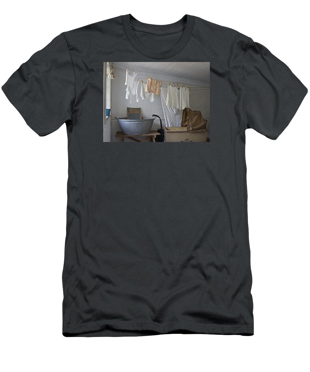 Laundry T-Shirt featuring the photograph Laundry Day #2 by Inge Riis McDonald