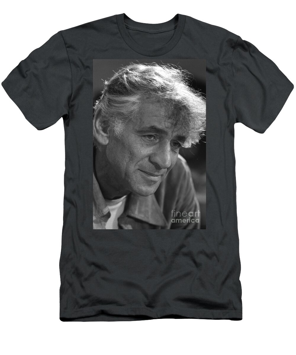 Fine Arts T-Shirt featuring the photograph Leonard Bernstein, American Composer by Science Source